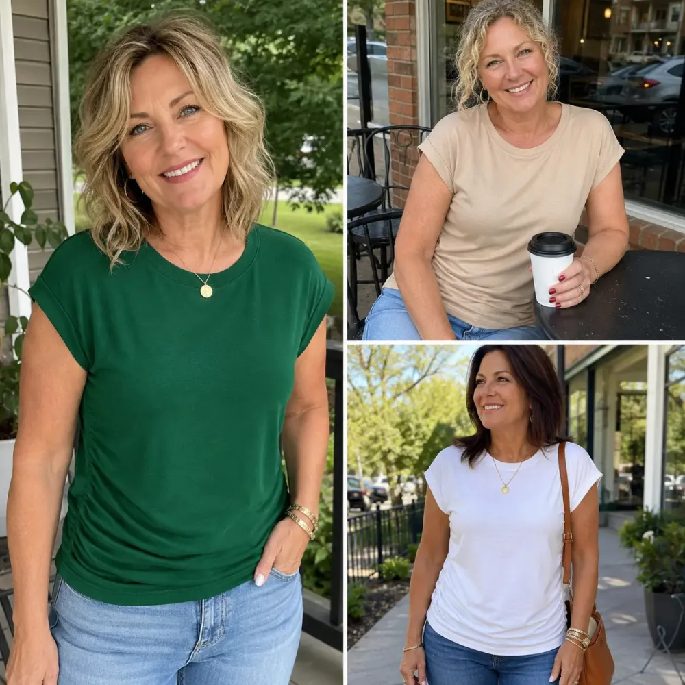 Women's Summer Tops Short Sleeve Shirts Crew Neck T Shirts