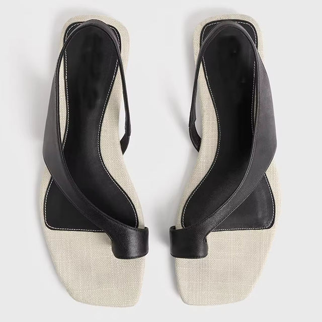 Solviera Square Toe Slingback Flats