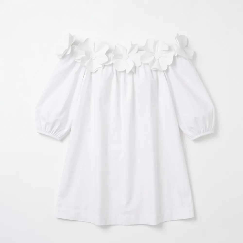 Floral Sculpted Off Mini Dress