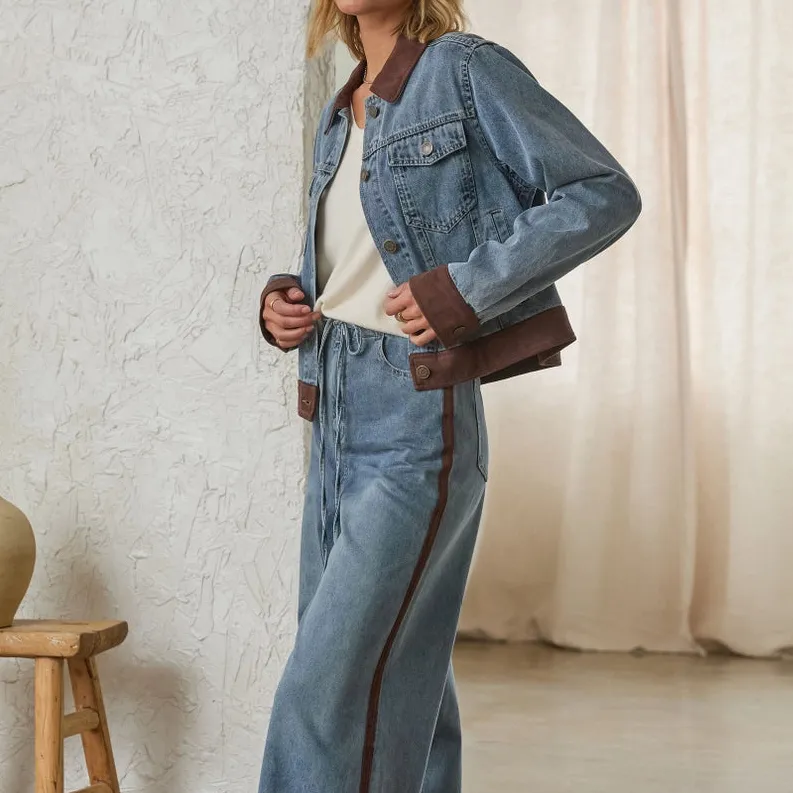Suede Contrast Jacket