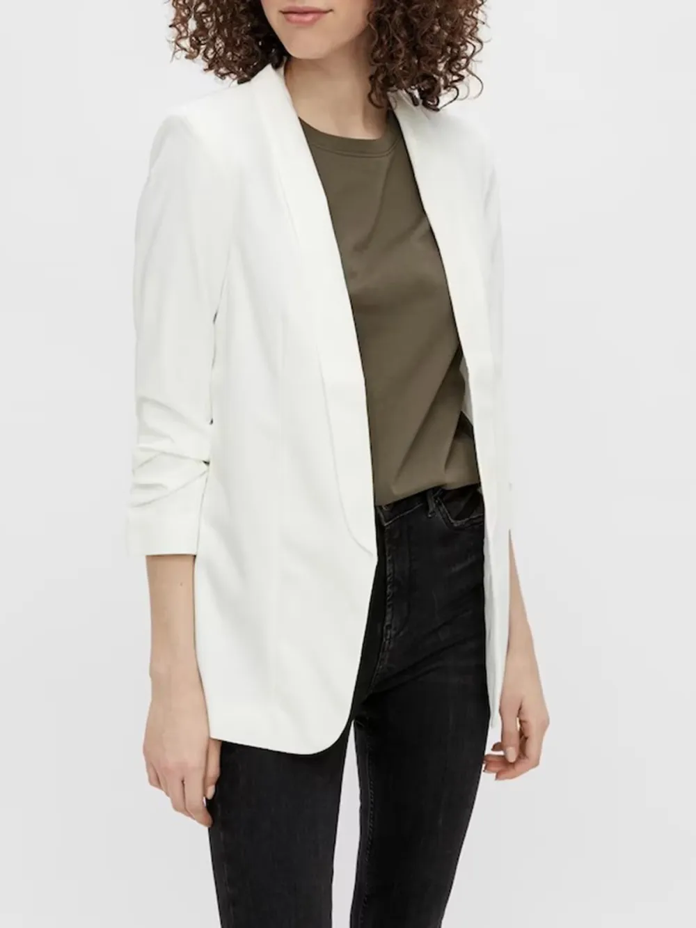Red Plain Colored Soft Feel Blazer