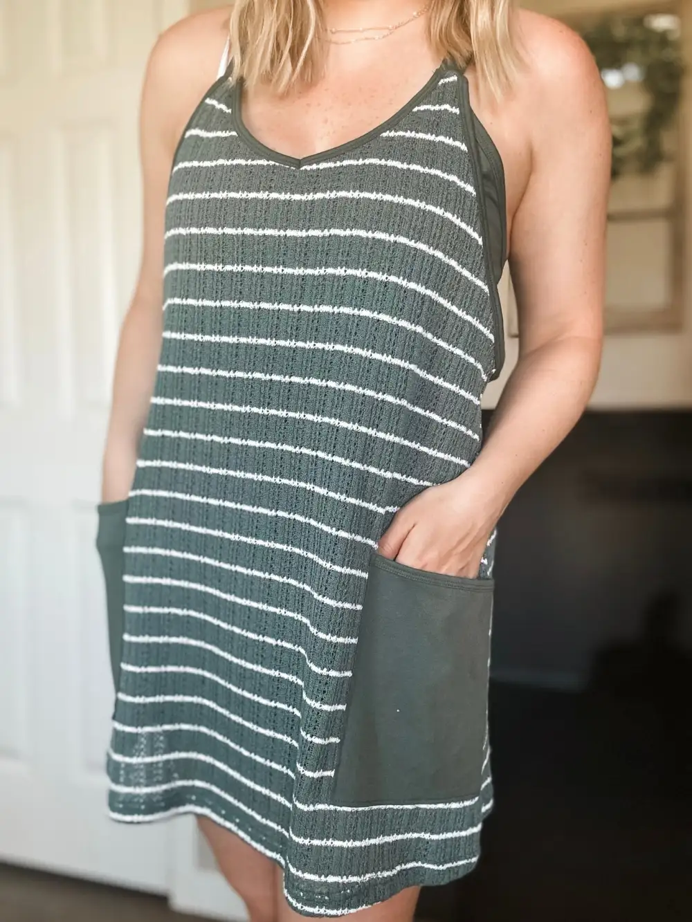 Textured Crochet Mini Dress