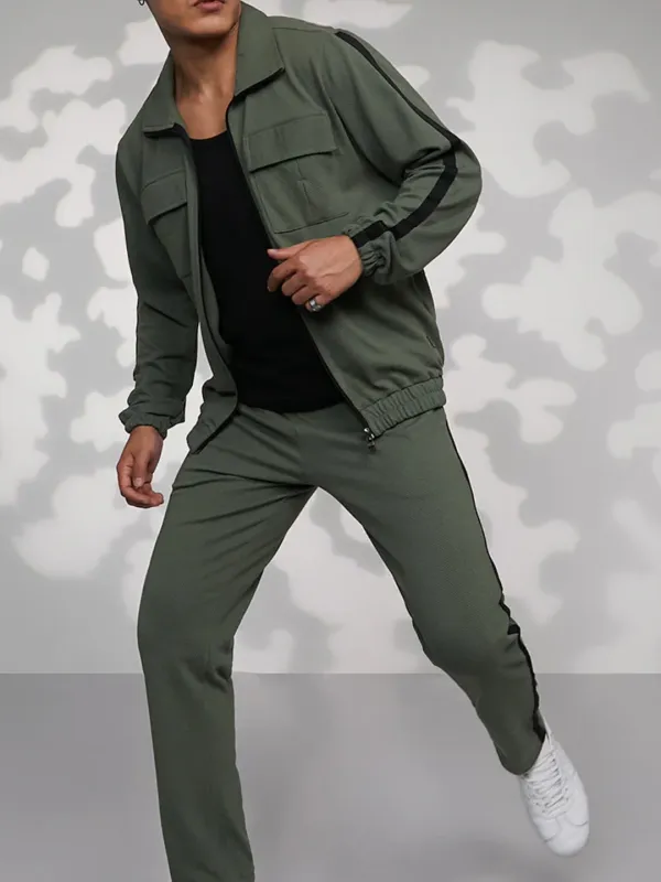 Green Casual Style  Pants Sets