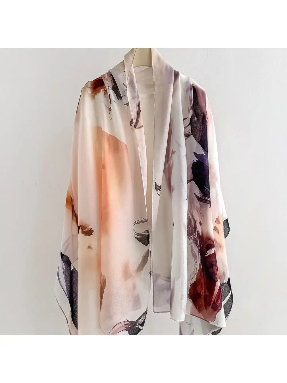 Soft Tone Abstract Printed Summer Wrap Scarf