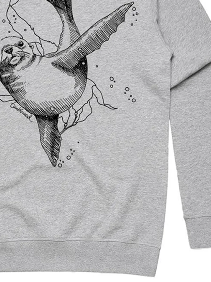 A versatile sports shirt featuring simple sea lion art patterns