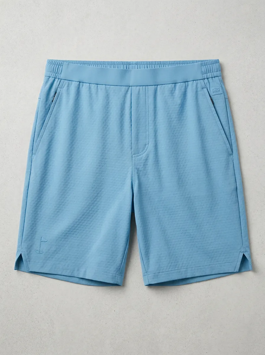 Flag-Motif Golf Athletic Shorts