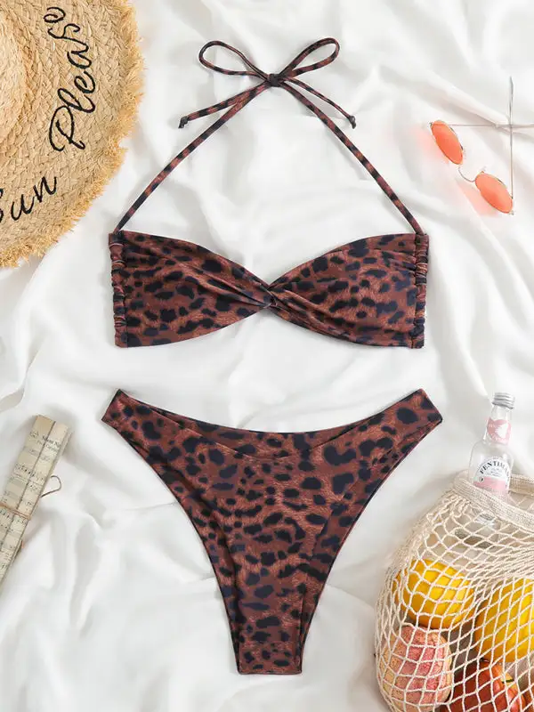 Adjustable Strap Leopard Print Coordinated Accessory