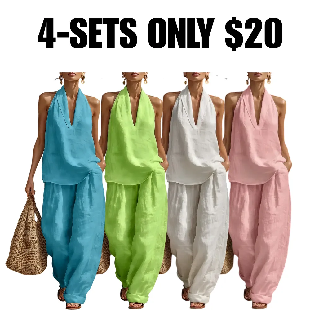 Boho Linen Two Piece Set