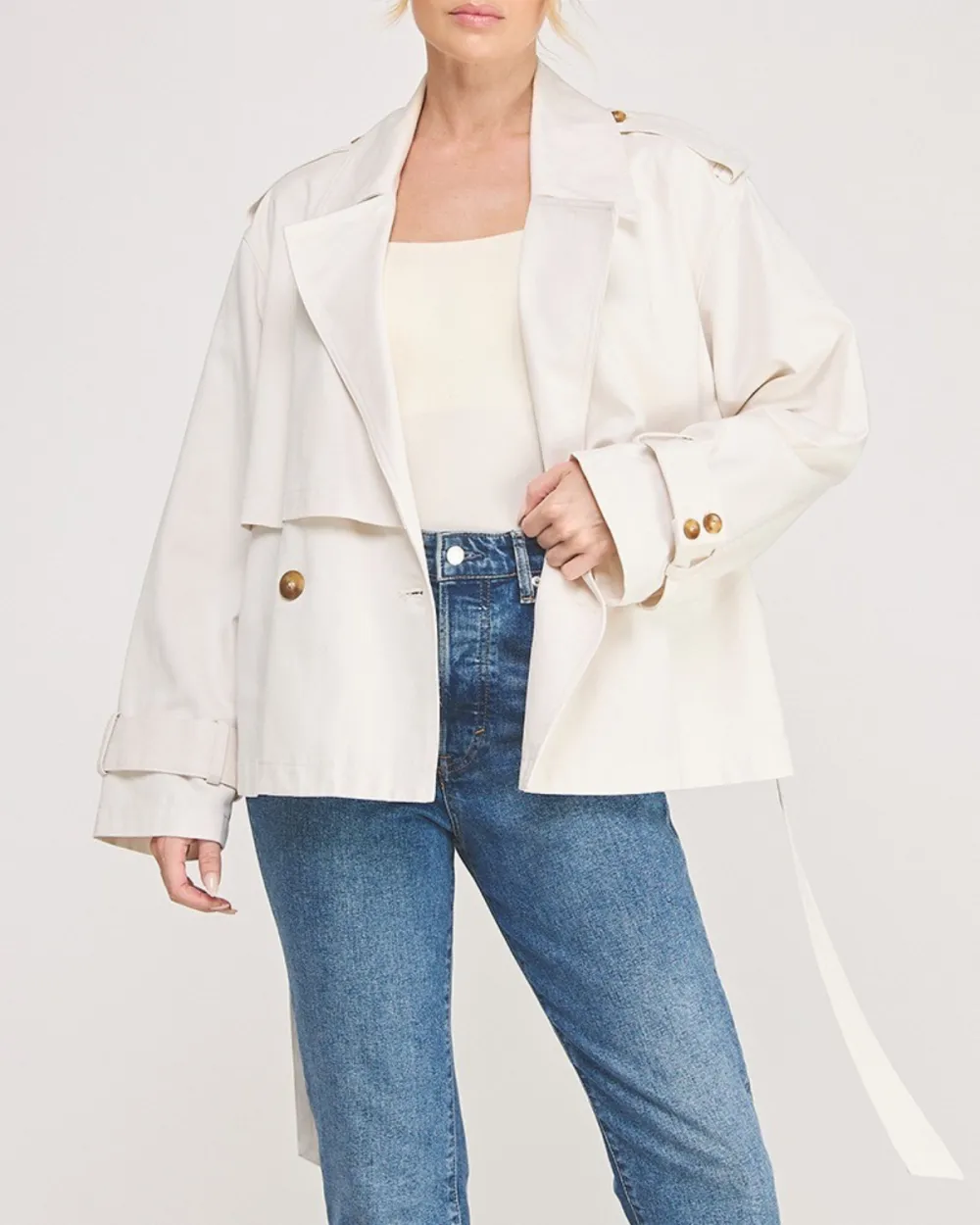 Cropped Trench Jacket