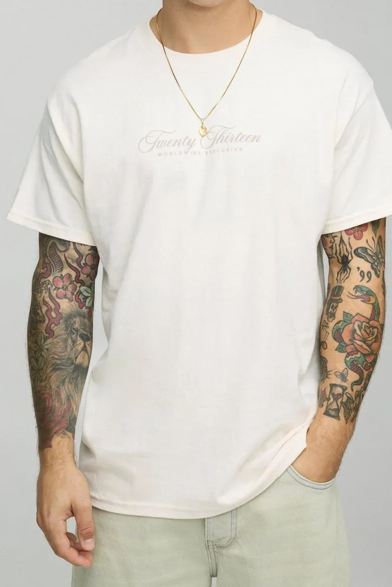 Off White Oversized Tonal Palm Graphic T-Shirt
