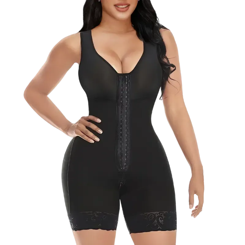 Women's Tummy Control Full Shapewear Butt Lifter with Zipper Crotch