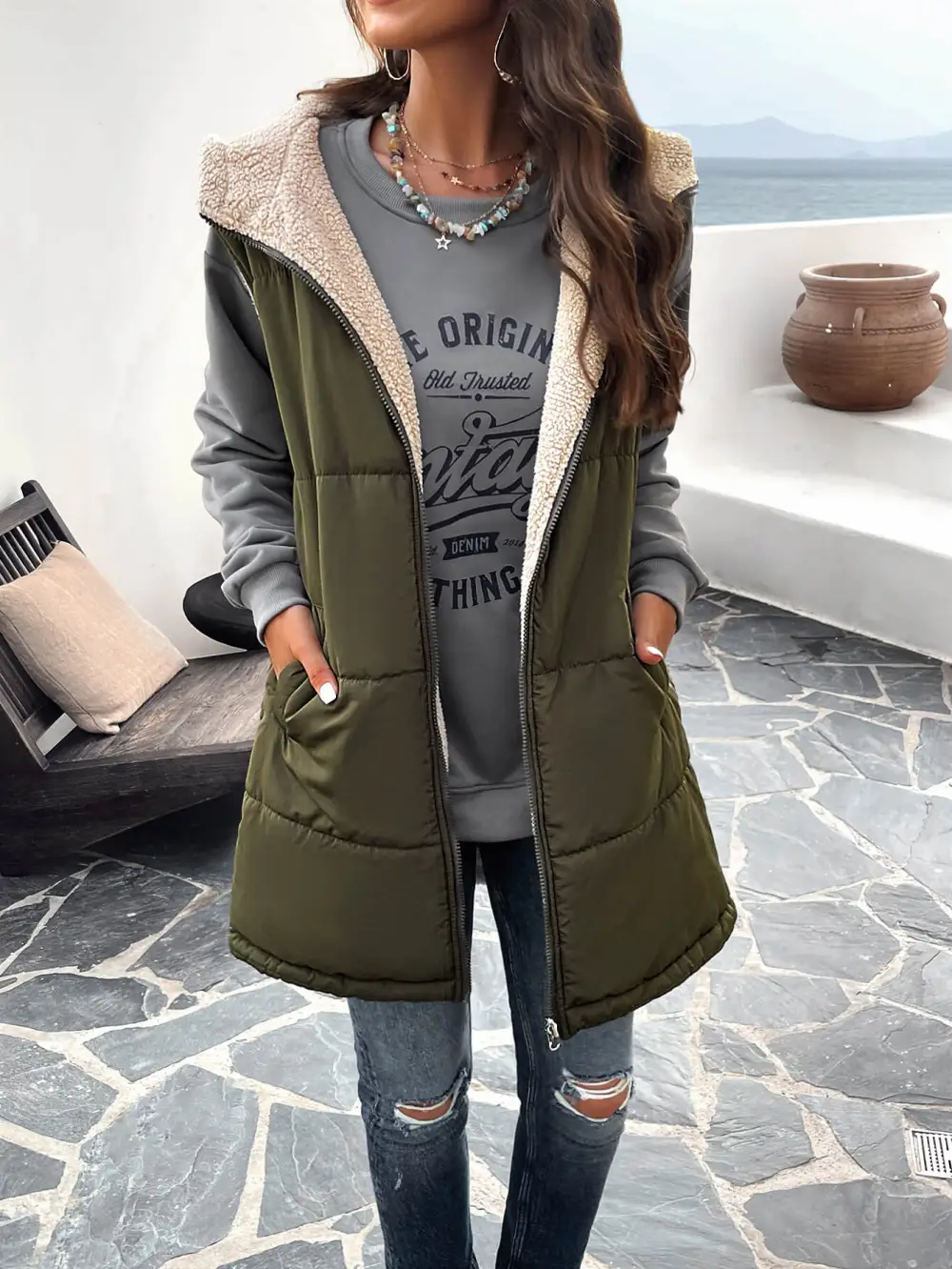 Classic Hooded Puffer Vest