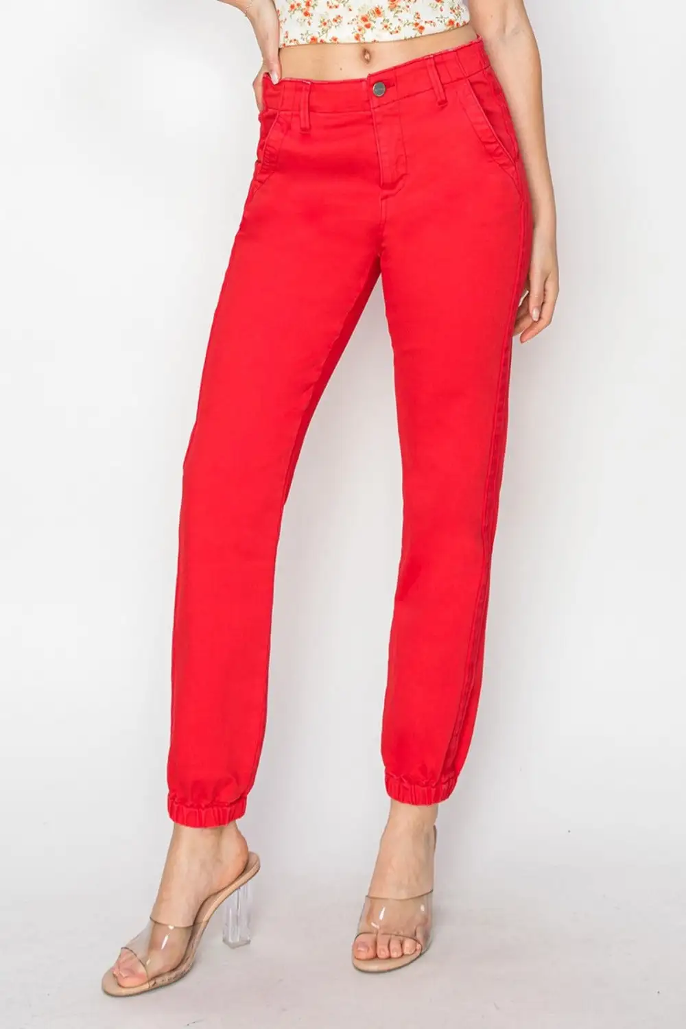 High Waist Jogger Denim Jeans