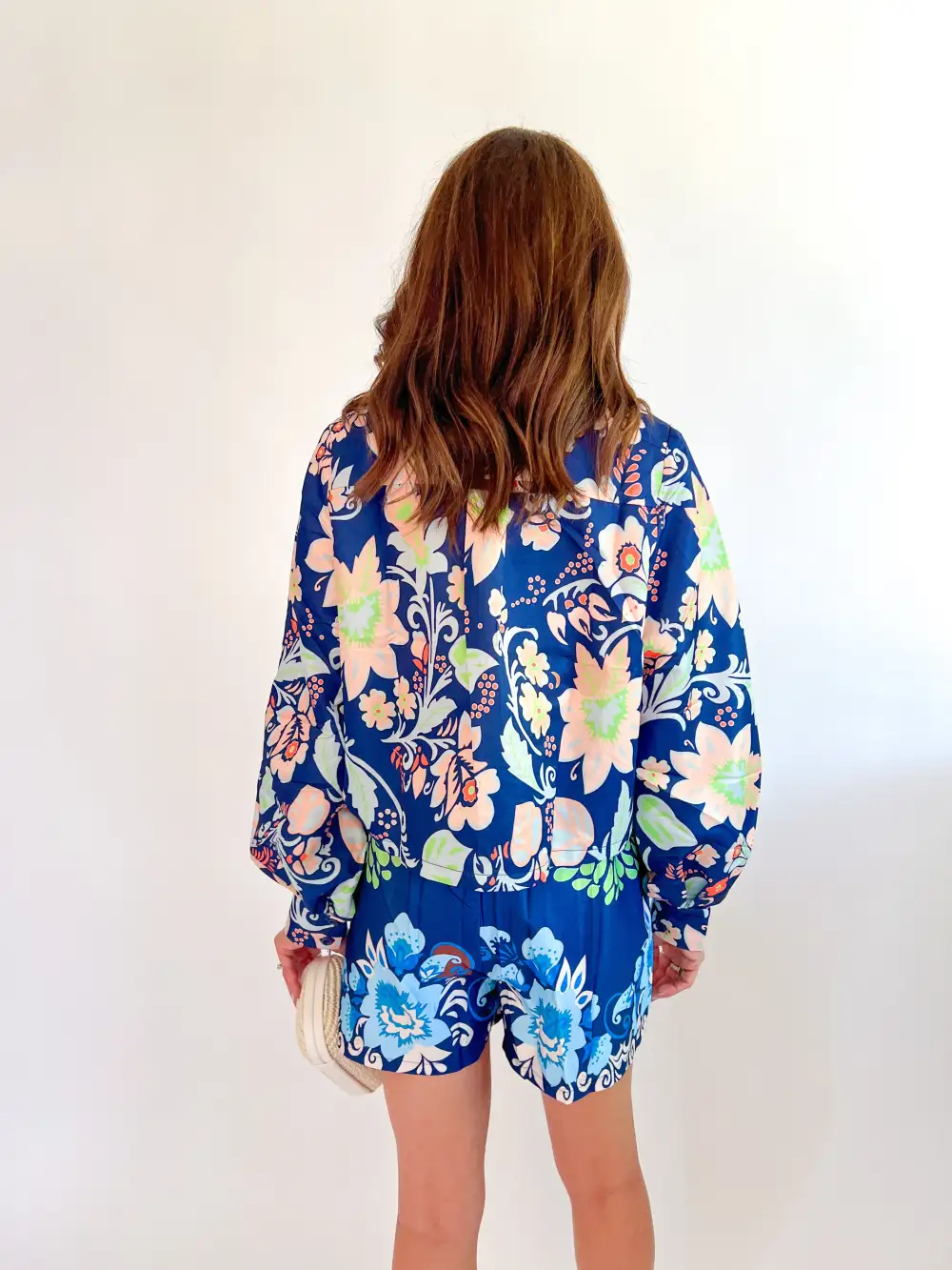 Textured Top And Shorts Set Easy Fit