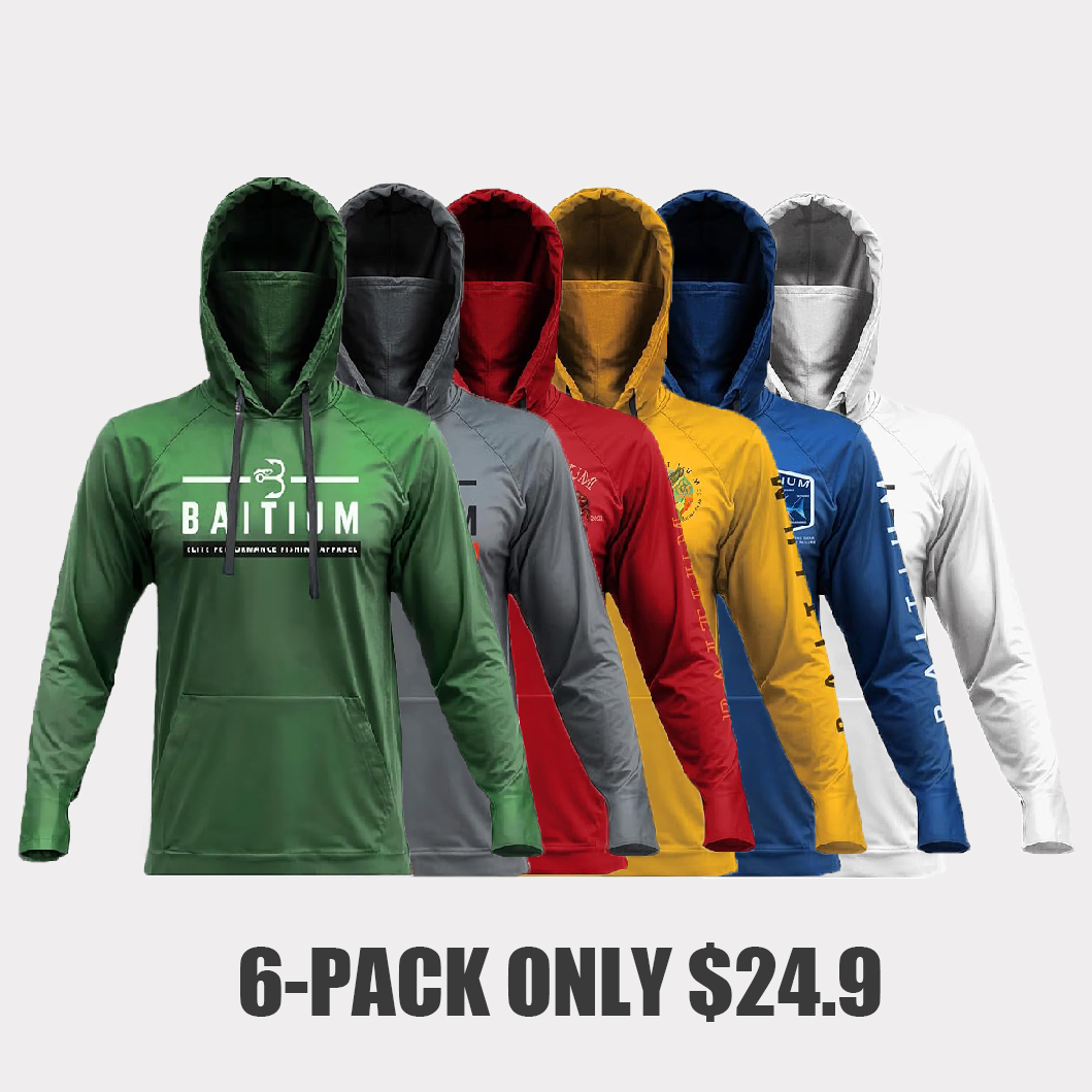 Fishing Shirts for Men Hooded Long Sleeve – UV Sun Protective T-Shirt Tee