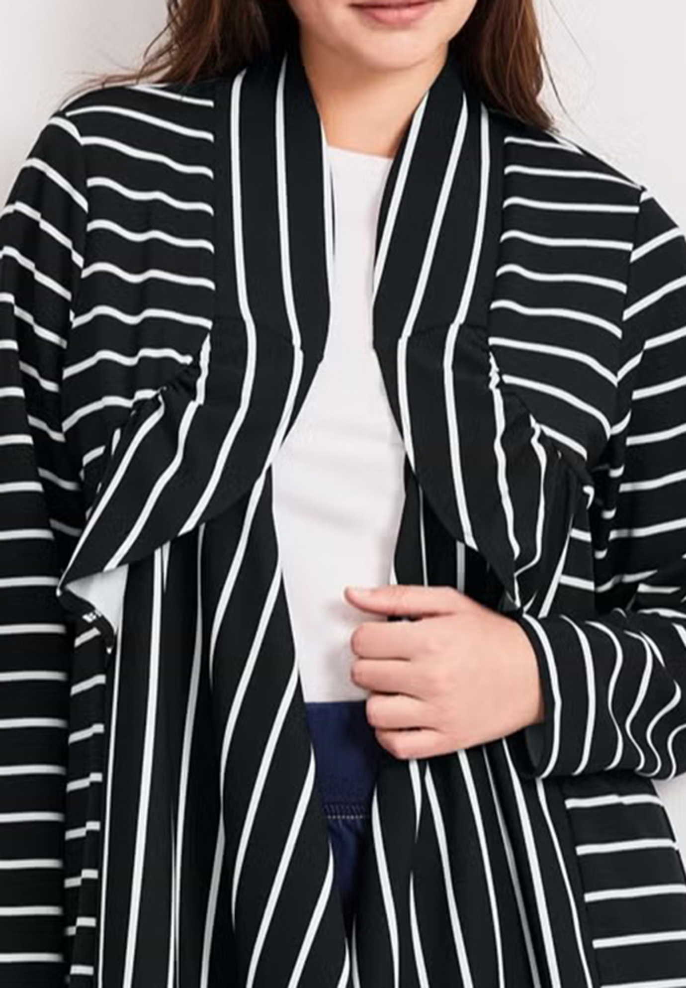 Long Sleeved Striped Cardigan