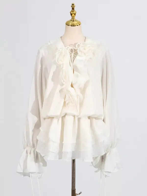 Wearable Cut Ruffle Mini Dress