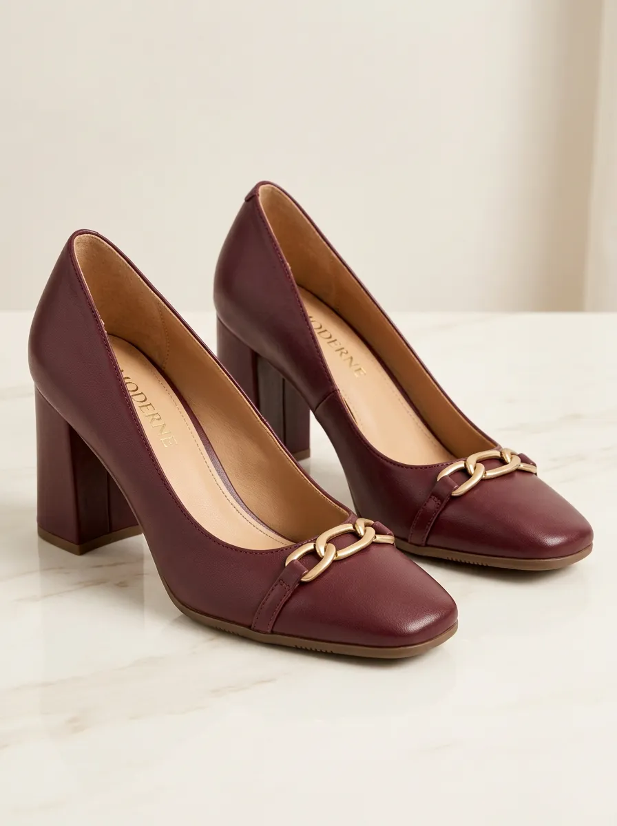 Women's Pumps Chain Detail