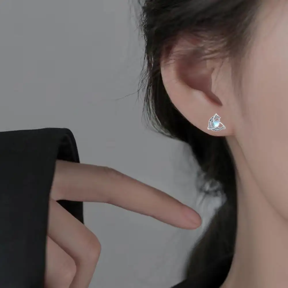 Moonstone Stud Earrings