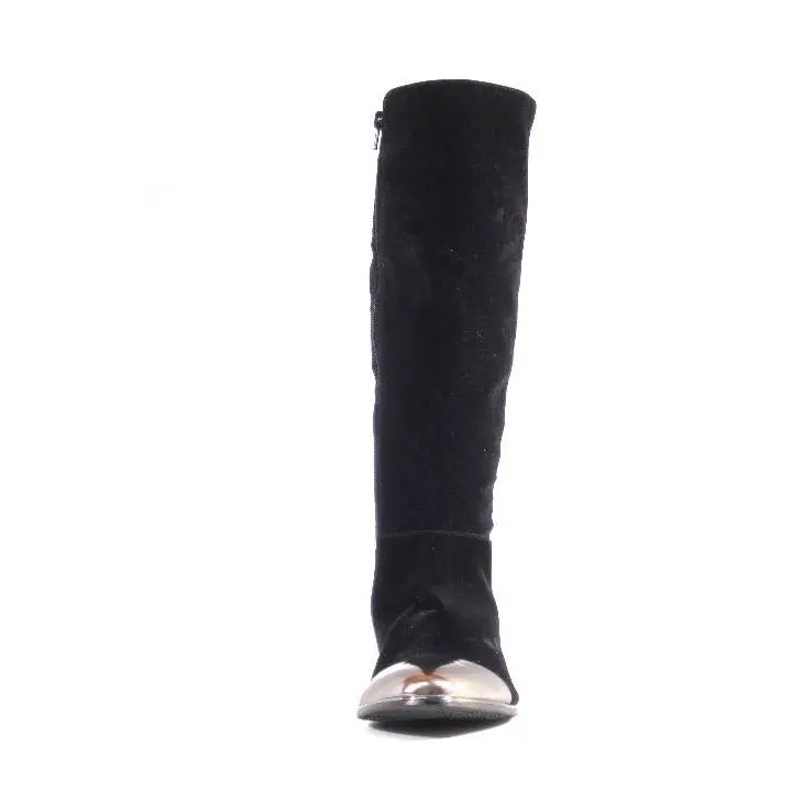 Toe Cap Knee High Boots