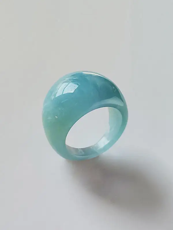 Sculptural Geometric Resin Ring