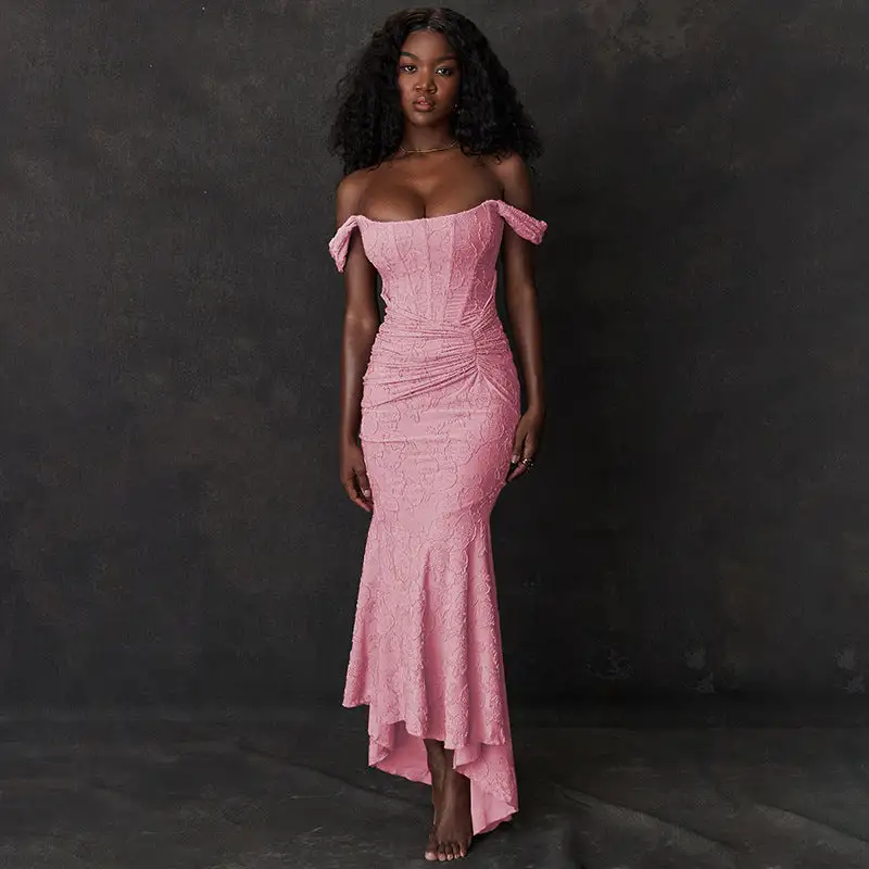 Strapless Off Shoulder Maxi Dress
