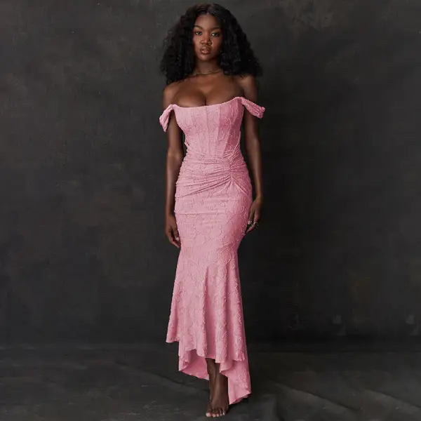Strapless Off Shoulder Maxi Dress