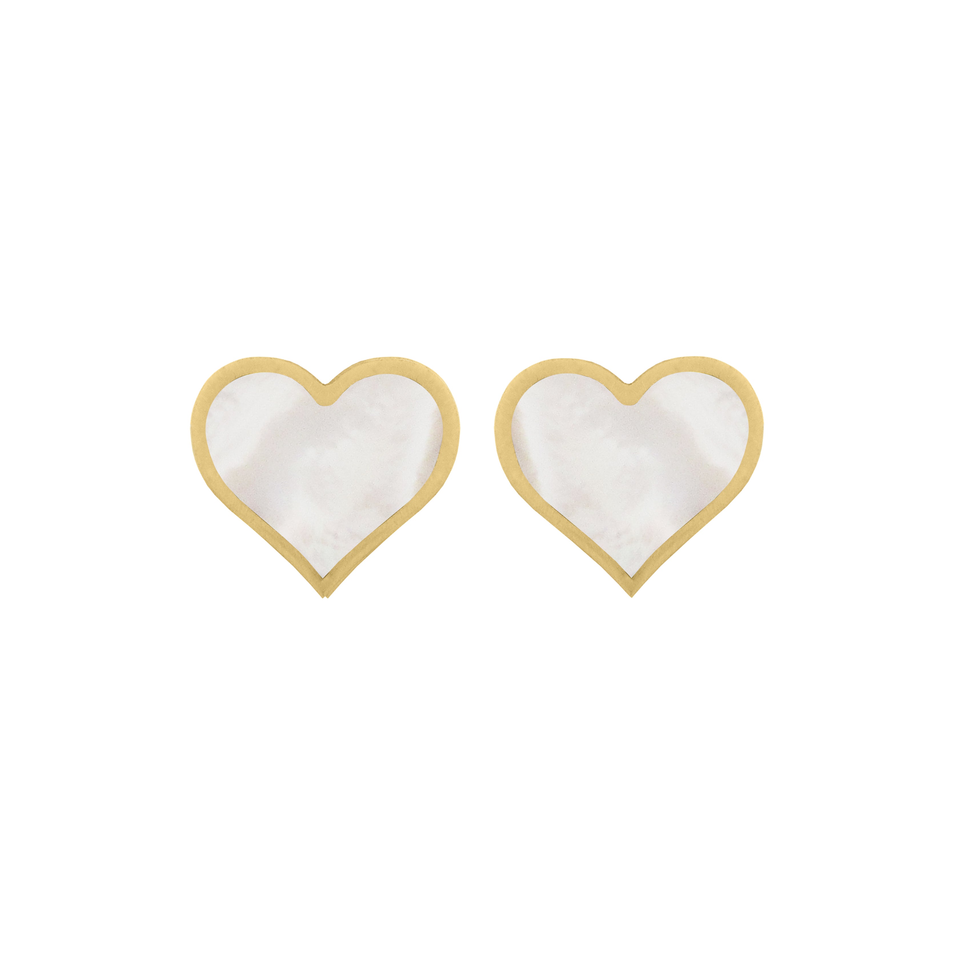 Heart Pear Stud Earrings