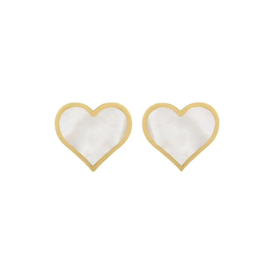 Heart Pear Stud Earrings