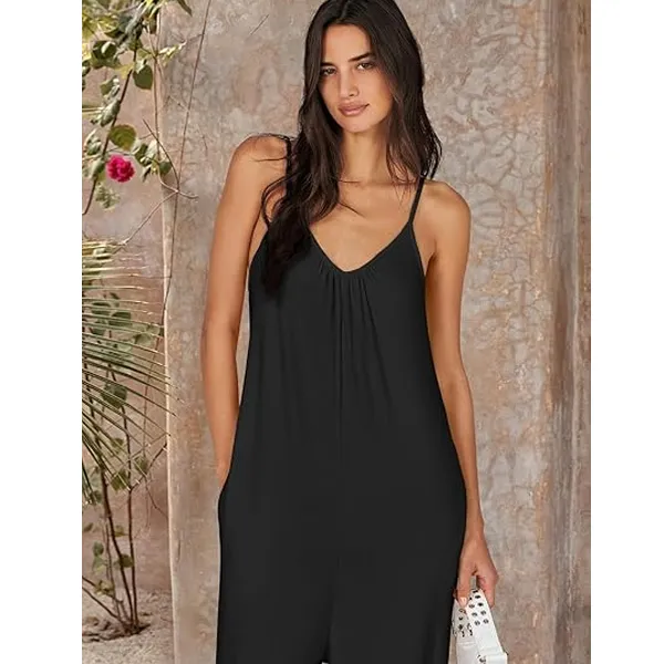 Plus-Size Fashion — Wide-Leg Suspender Jumpsuit