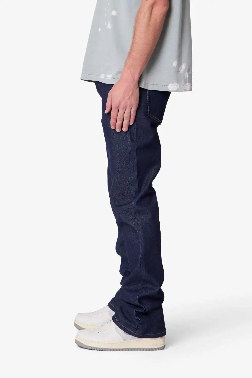 Raw Finish Bootcut Jeans