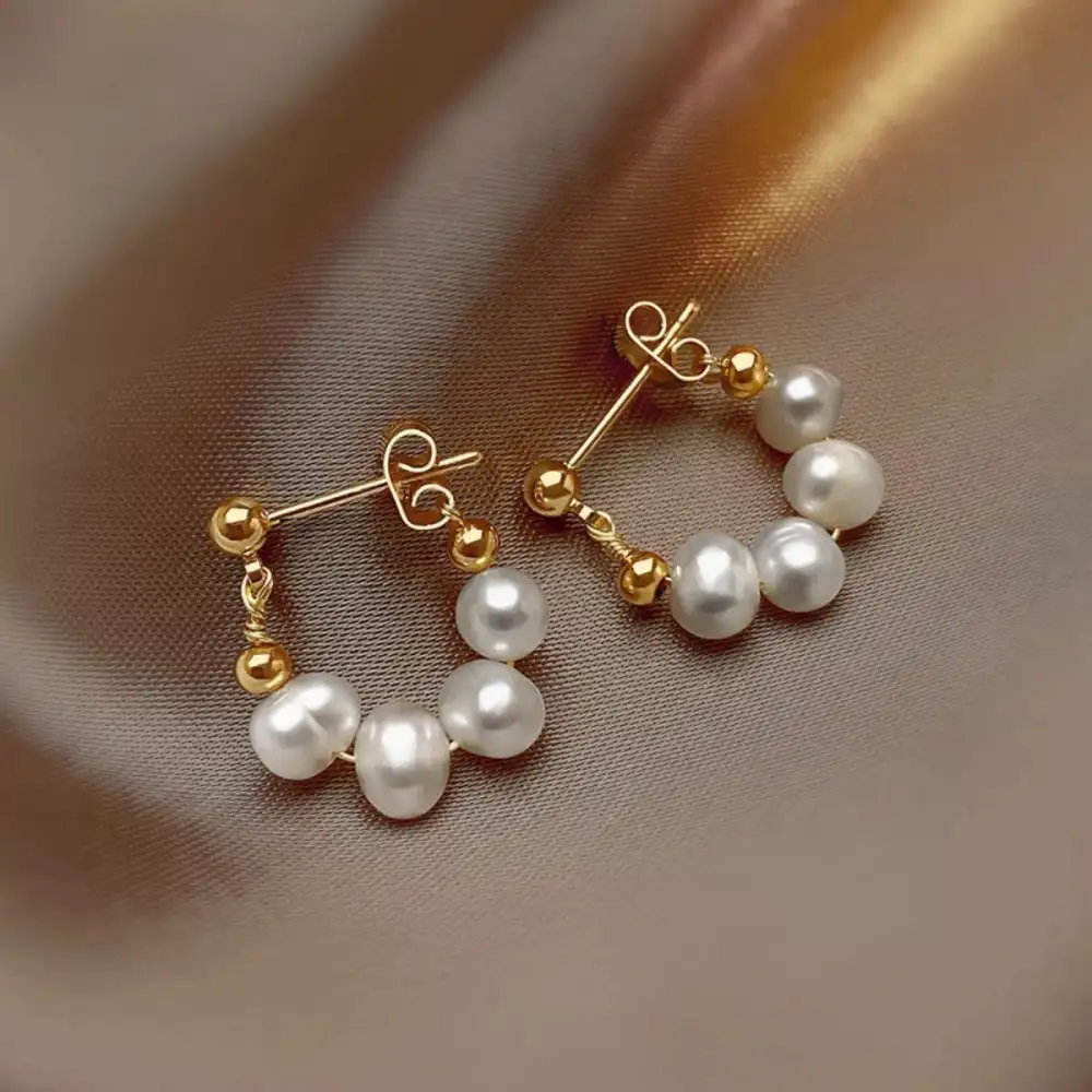 Freshwater Pearl Hoop Earrings