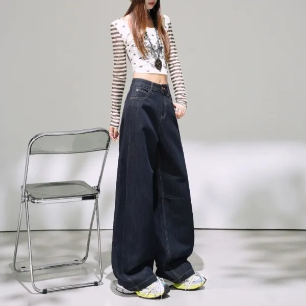Classic Wide Leg Curved Leg Banana Leg Jeans