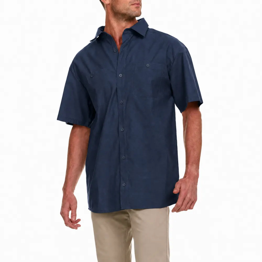 Men's Utility Button-Up Short Sleeve Pocket Shirt