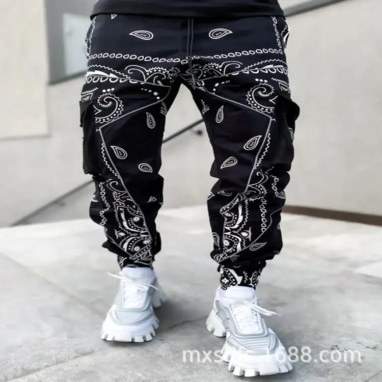 Men's  Bandana Cargo Pants Cargo Pants