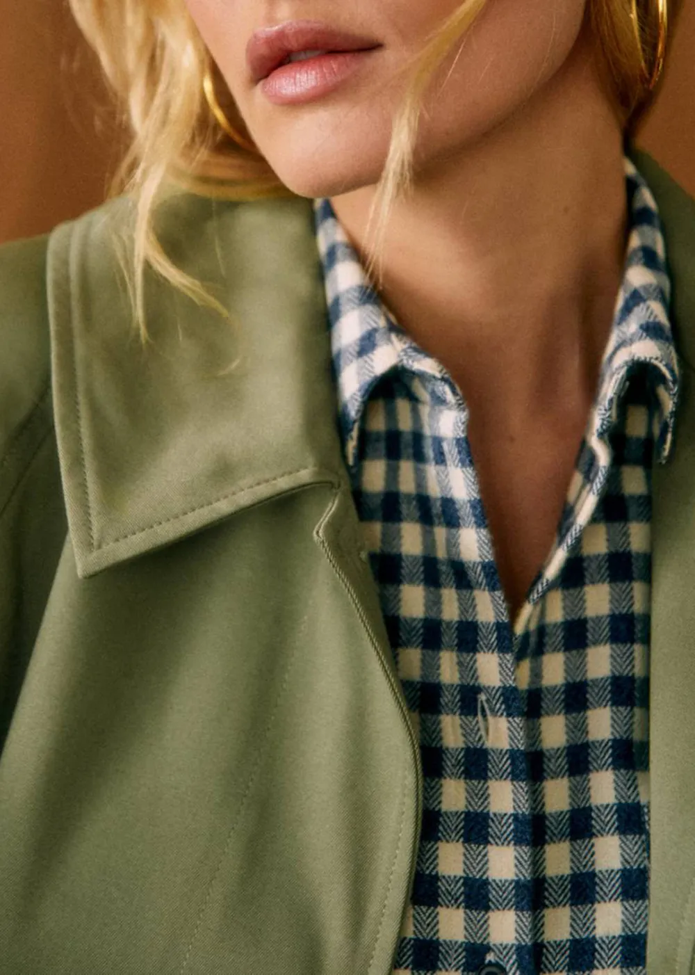 Dark Khaki  Oversized Trench Coat