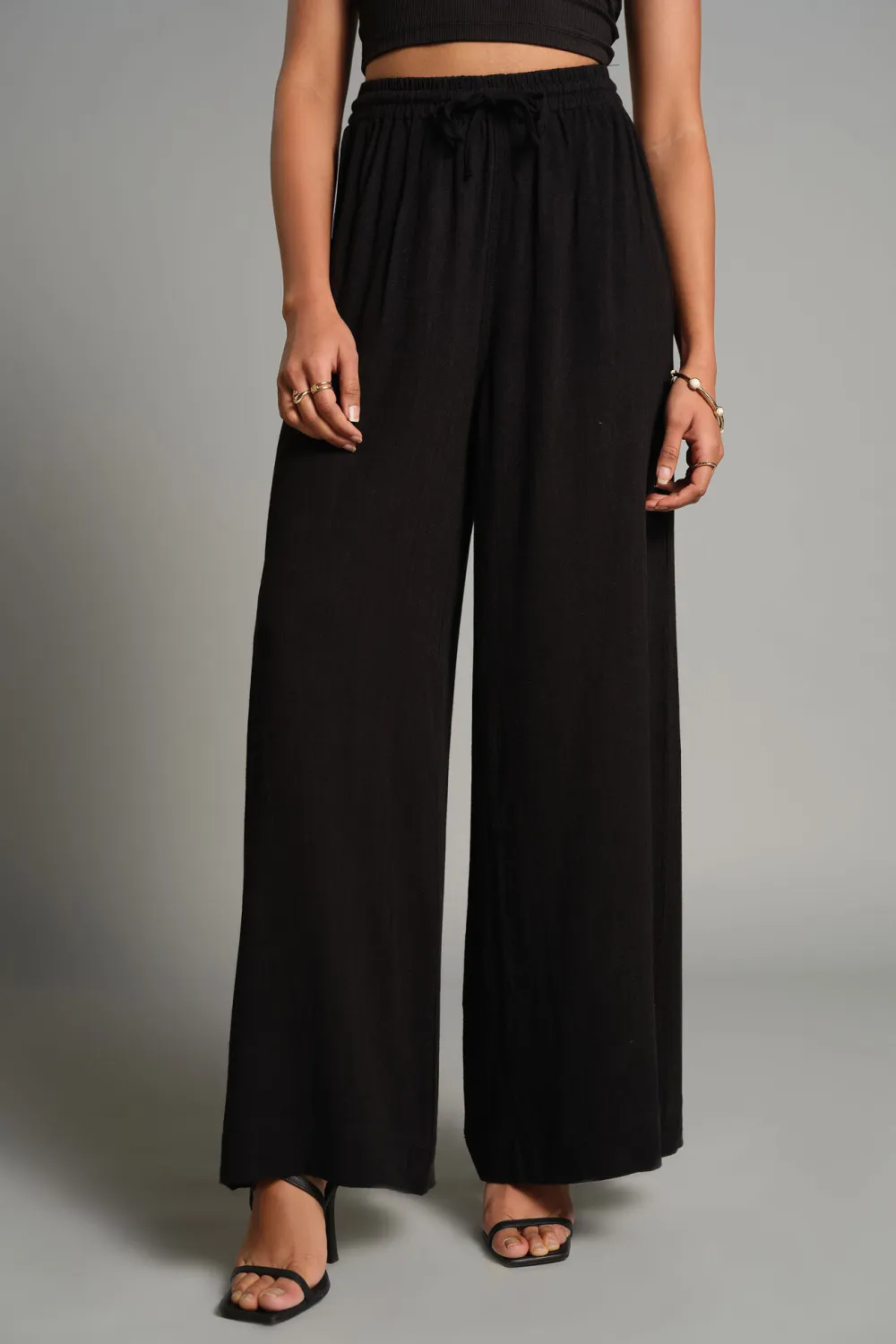 Casual Style Plain Wide-Leg Pants