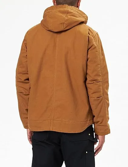 Men's Relaxed Fit Washed Duck Sherpa-Lined Utility Jacket