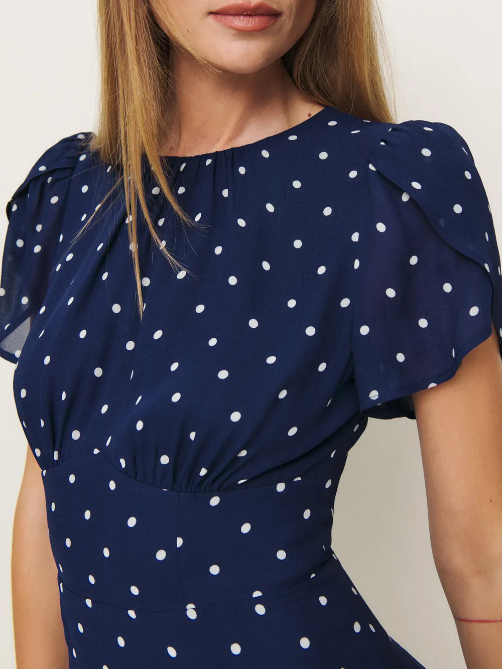 Polka Dot Puff Sleeve Mini Dress