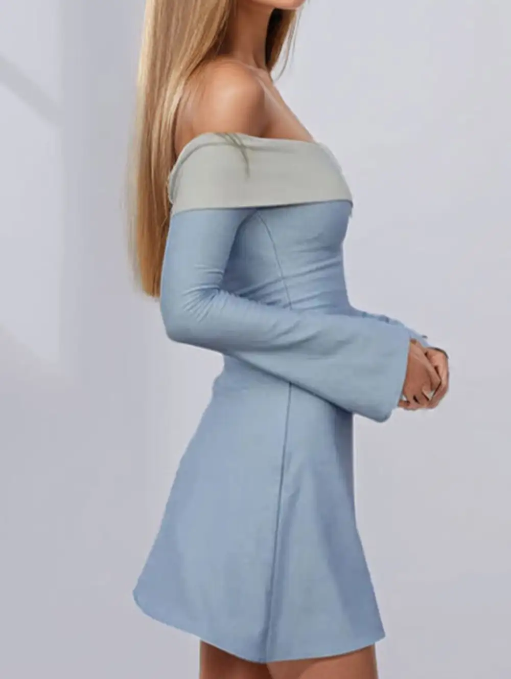 Off-Shoulder Slim-Fit Waist Dress