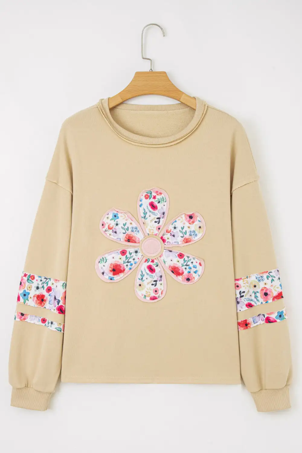Everyday Relaxed Floral Pullover Sweatshirt