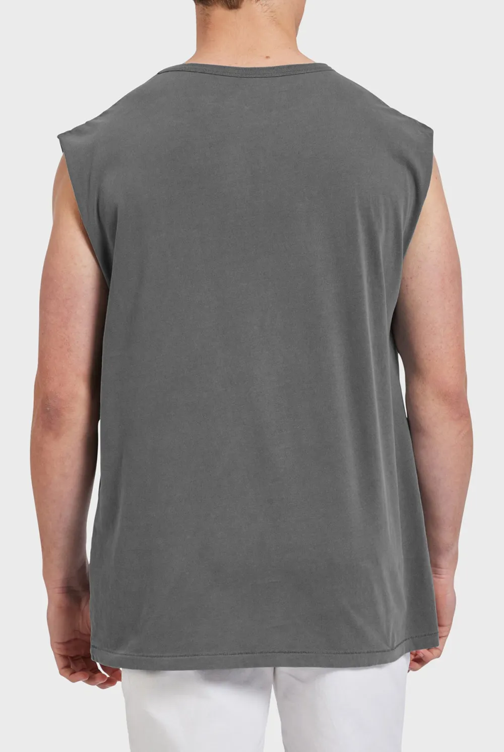 Sleeveless Crew Neck Casual Tee