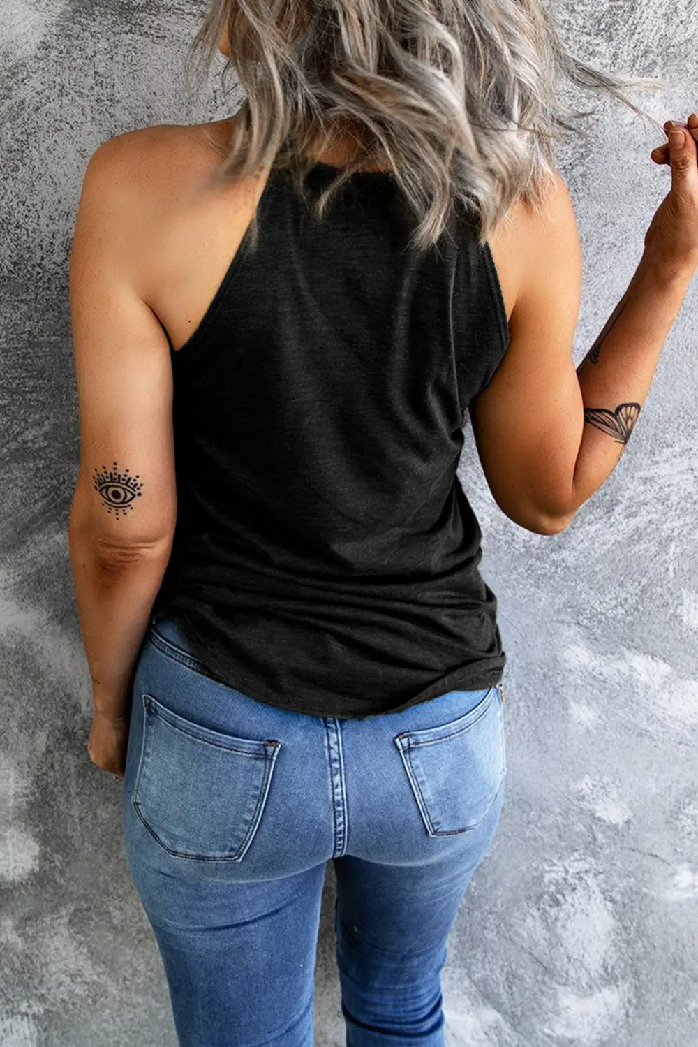 Western Howdy Embroidered Neck Tank Top
