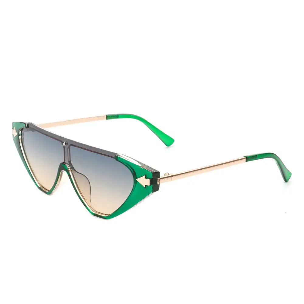 Beaded Geometric Frame Sunglasses