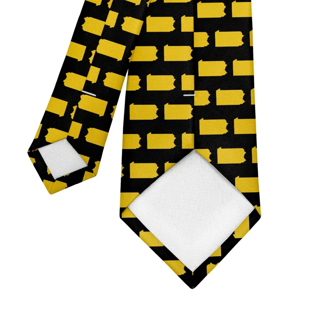 Timeless Outline Emblem Motif Necktie