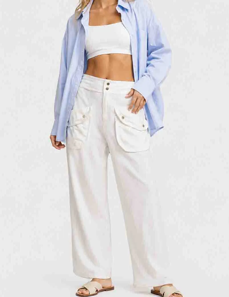 Pockets Pants Wide Leg Sweatpants