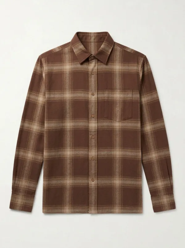 Classic Texture Plaid Long-Sleeve Men's Long-Sleeve Shirt