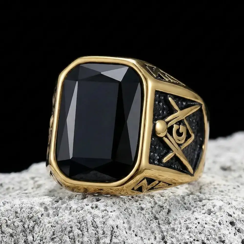 Men's Retro Masonic Ring