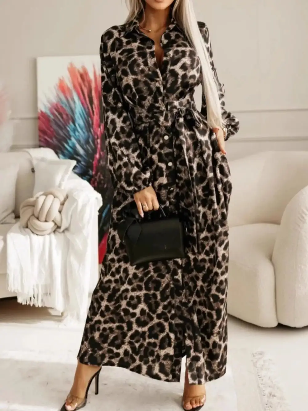 Long Sleeve Maxi Shirt Dress