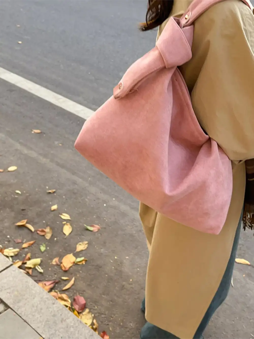 Hobo Suede Shoulder Bag